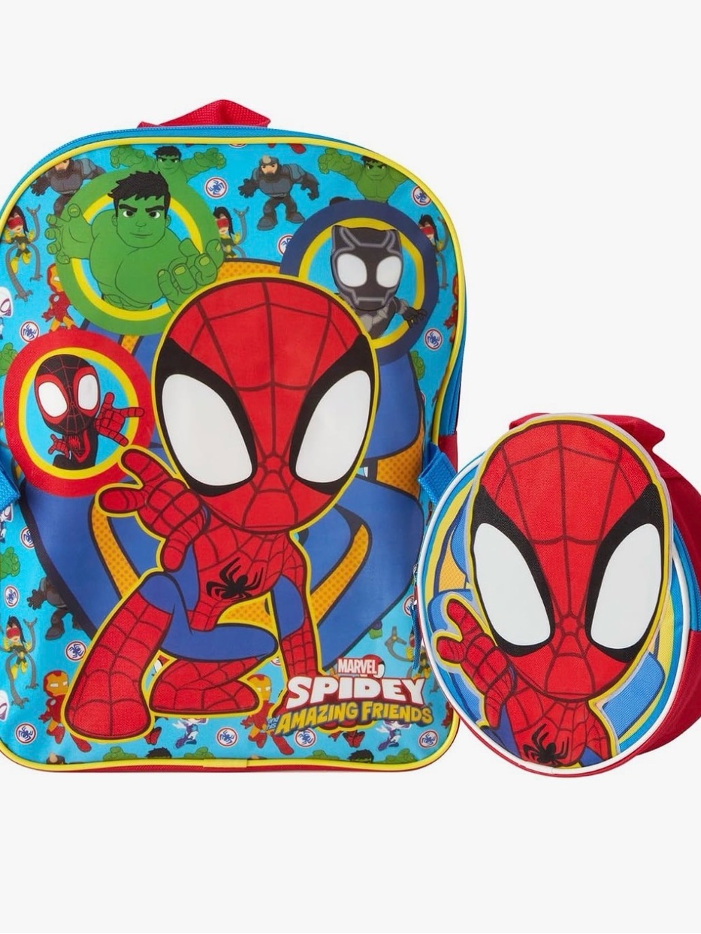 Marvel Spidey Kids Backpack and Lunch Bag Set - Red & Blue
